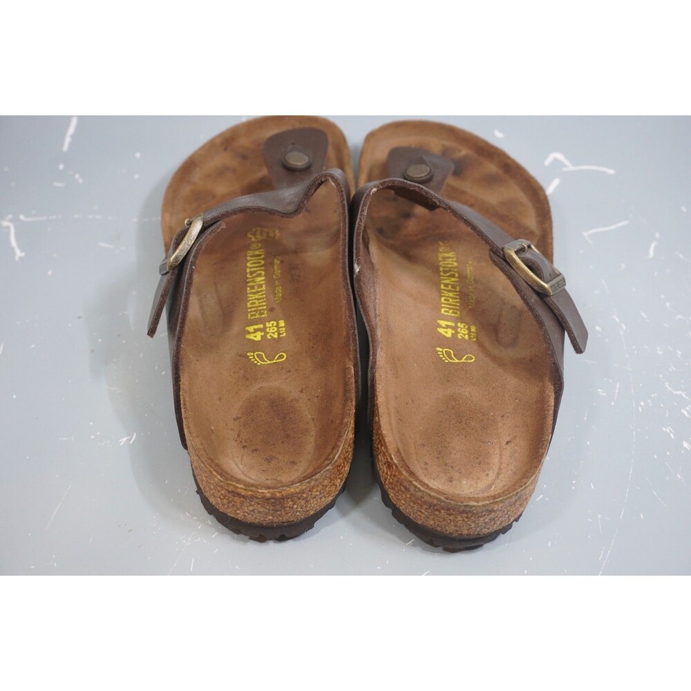 Birkenstock Gizeh Metallic Bronze Leather Thong Flip Flop Sandals Women’s 10 41 - Picture 4 of 5